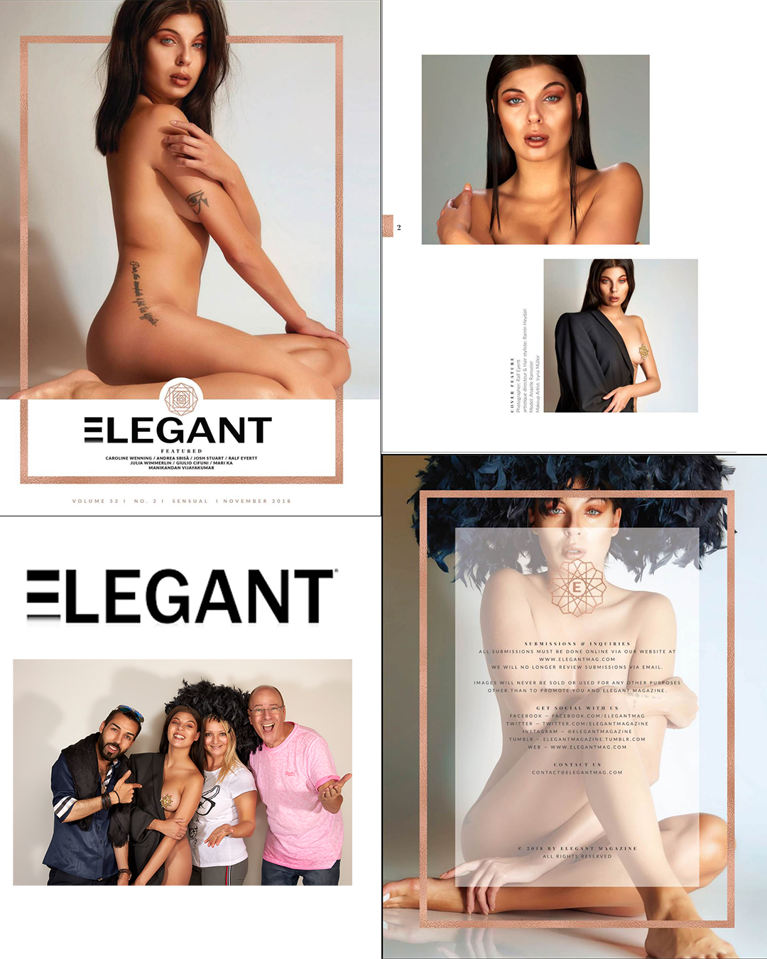 New Cover out now at Elegant Magazine