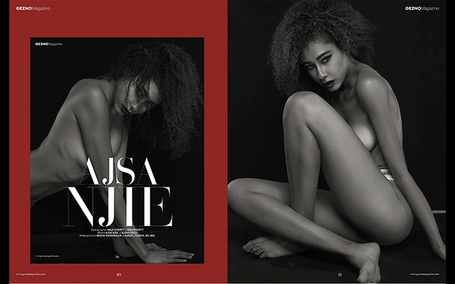 Ajsa Njie in Black and White for Gezno Magazine