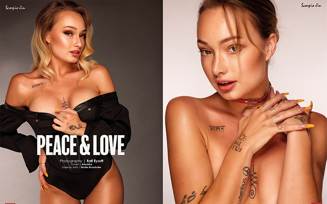 Peace and Love our Editorial for Scorpio Jin Magazine