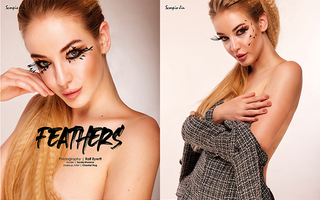 Feathers – our Beauty Editorial at Scorpio Jin Magazine
