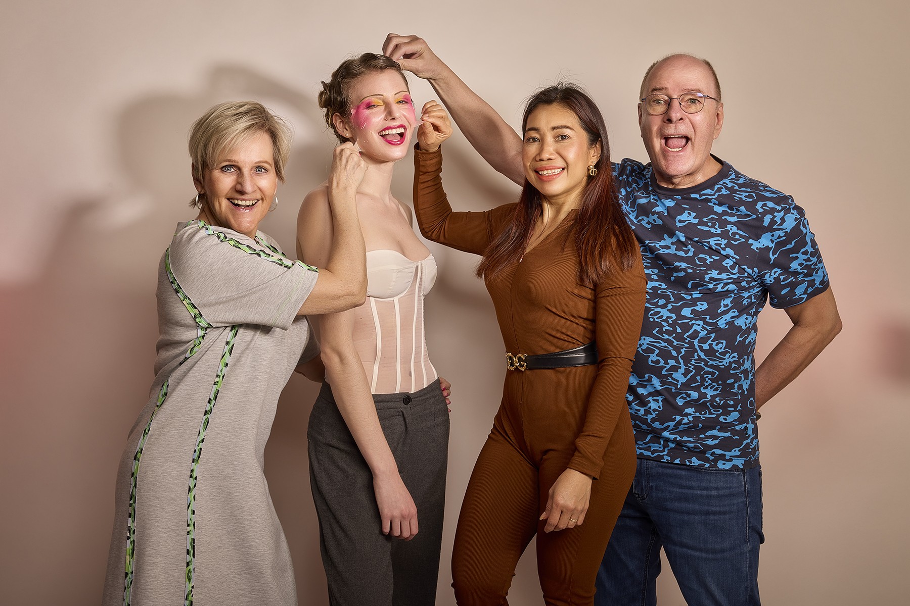 Team beim Shooting mit Coleen Hunter