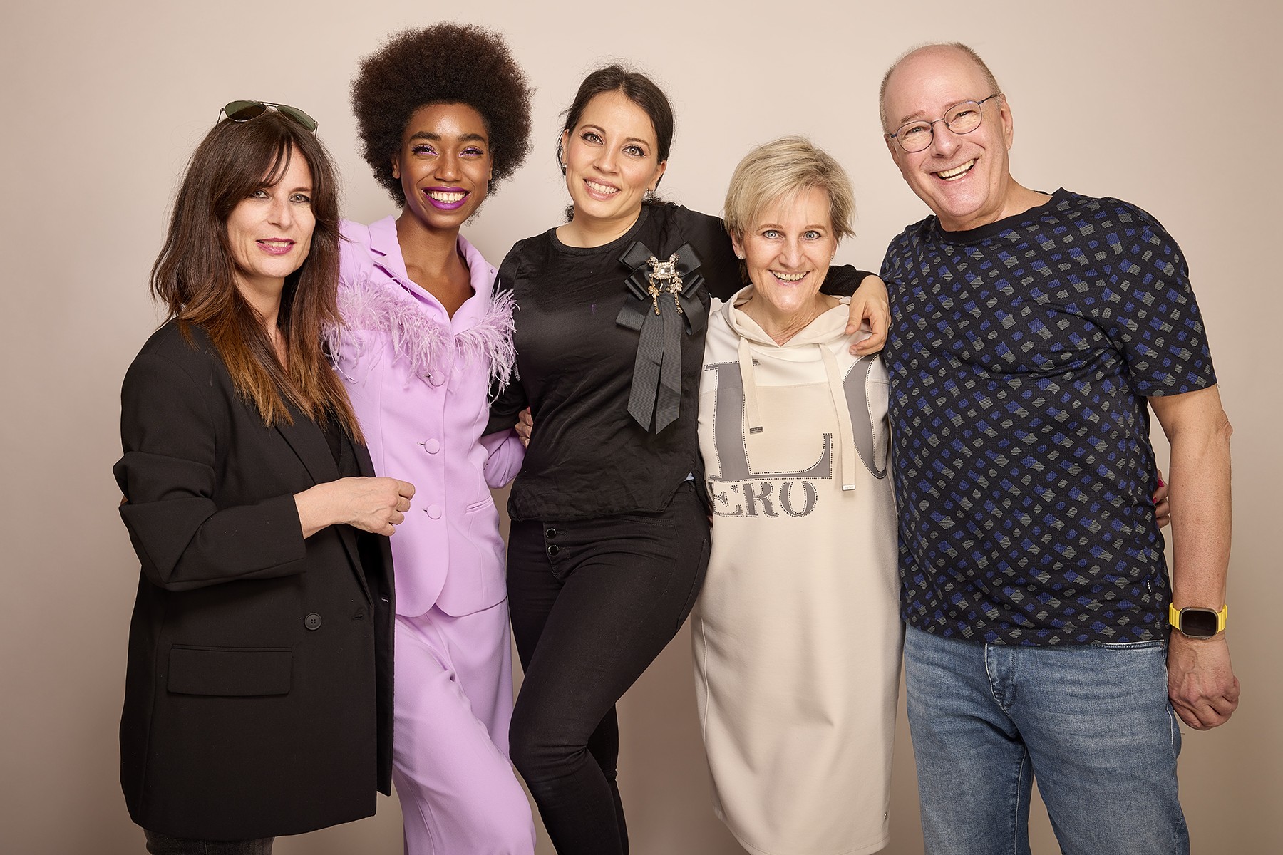 Team beim Shooting mit Rosa Reigosa